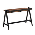 Writing Desk With Usb Ports In Walnut And Black Walnut Black Writting Desk Rectangular Rubber Wood