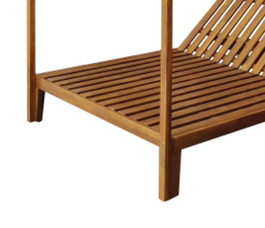 Kenzie Daybed Teak Wood Waterproof Fabric