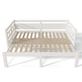 Twin Extending Daybed With Trundle, Wooden Daybed, White Twin White Solid Wood Mdf