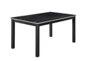 Wooden Dining Rectangular Table With Bench, Kitchen Table With Bench For Small Space, 6 Person Dining Table, Black Black Seats 6 Dining Room Rectangular 4 Leg Rectangular Dining Table With Chair And Bench Solid Wood Mdf