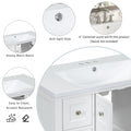 36'' Bathroom Vanity With Undermount Sink,Free Standing Vanity Set With 4 Drawers& Soft Closing Doors,Solid Wood Frame Bathroom Storage Cabinet 4 White 2 2 Adjustable Hinges Bathroom Freestanding Solid Wood Mdf Resin Painted