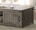 Storehouse 48 Inch Coffee Table, No Assembly Required, Smoked Grey Finish Greige Gray Primary Living Space Farmhouse,Industrial,Rustic Freestanding Rectangular Open Storage Coffee & End Tables Rectangular Wood