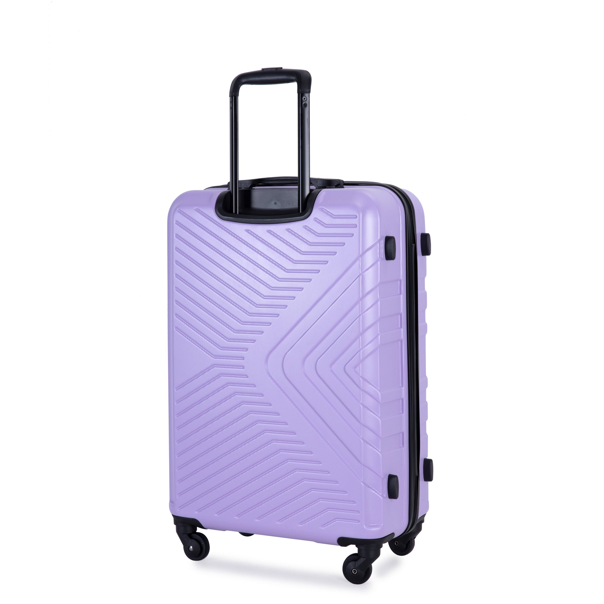 3 Piece Luggage Sets Abs Lightweight Suitcase With Two Hooks, Spinner Wheels, Tsa Lock, 20 24 28 , Light Purple Light Purple Abs