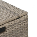 Patio Furniture, Outdoor Furniture, Seasonal Pe Wicker Furniture, 6 Set Wicker Furniture With Tempered Glass Coffee Table Brown Pe Rattan Iron Waterproof Fabric