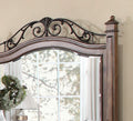 Barclay Mirror, No Assembly Required, Rustic Acacia Finish Brown Traditional Acacia Wood