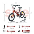 Kids Bike,16 Inch Kids' Bicycle With Training Wheels For Boys Age 4 7 Years,Multiple Colors Cycling Red Garden & Outdoor Steel