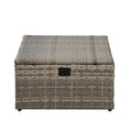 Patio Furniture, Outdoor Furniture, Seasonal Pe Wicker Furniture, 6 Set Wicker Furniture With Tempered Glass Coffee Table Brown Pe Rattan Iron Waterproof Fabric