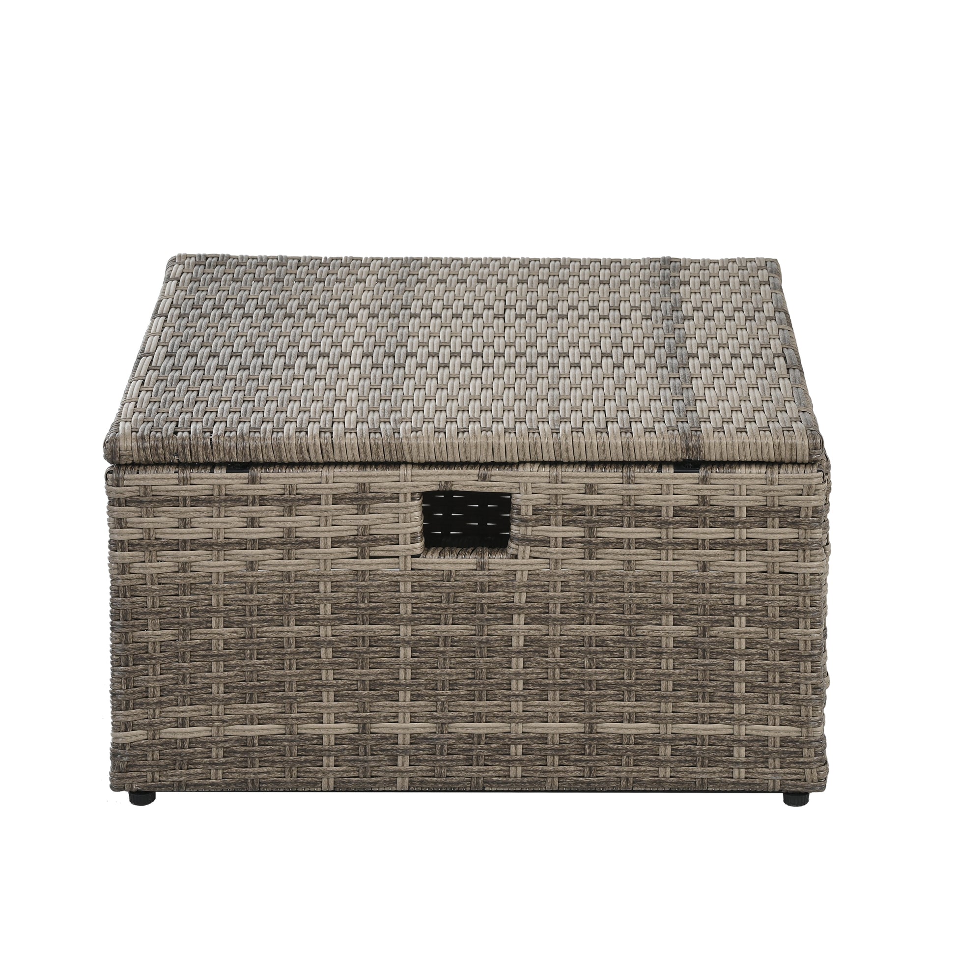 Patio Furniture, Outdoor Furniture, Seasonal Pe Wicker Furniture, 6 Set Wicker Furniture With Tempered Glass Coffee Table Brown Pe Rattan Iron Waterproof Fabric