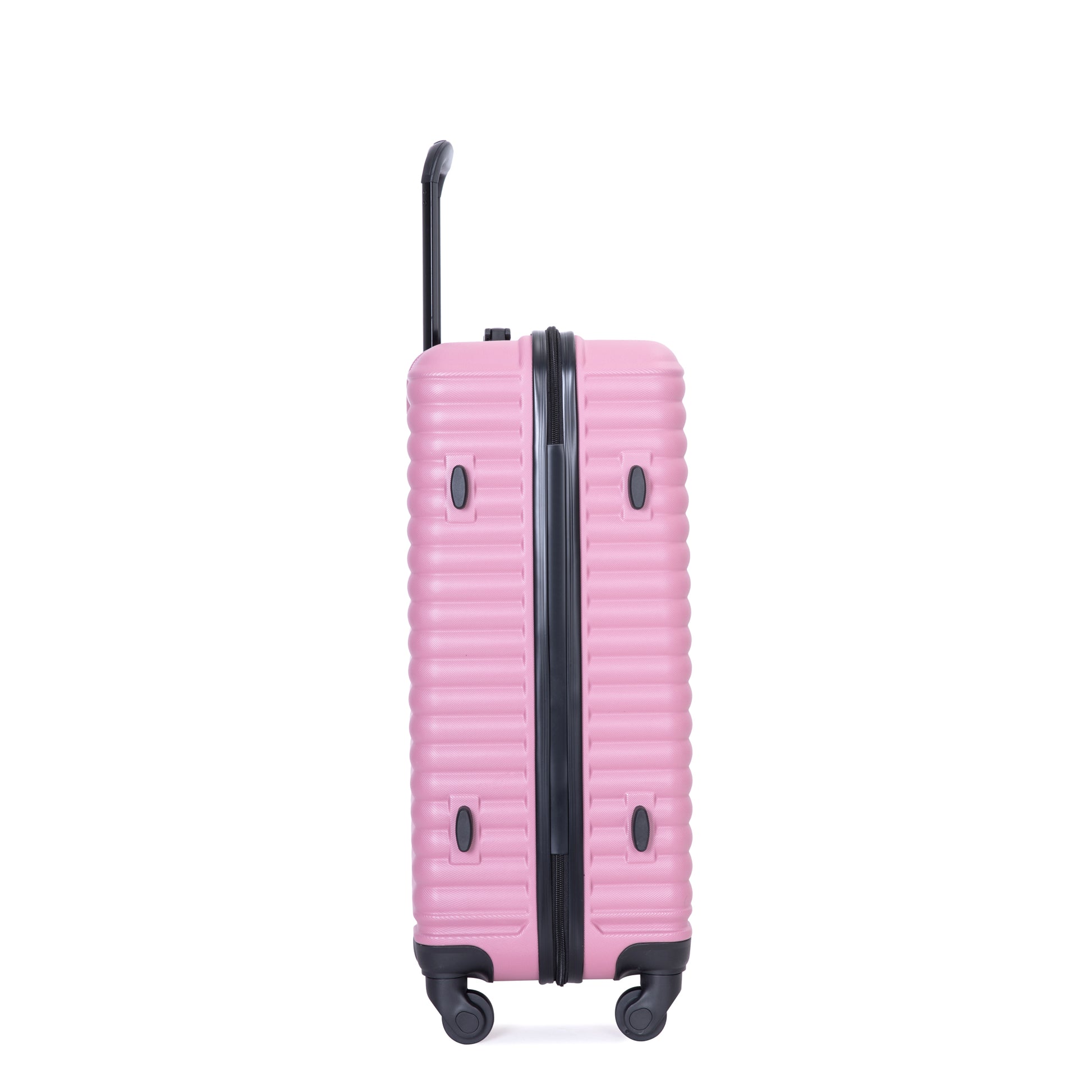 3 Piece Luggage Sets Abs Lightweight Suitcase With Two Hooks, Spinner Wheels, Tsa Lock, 20 24 28 Pink Pink Abs