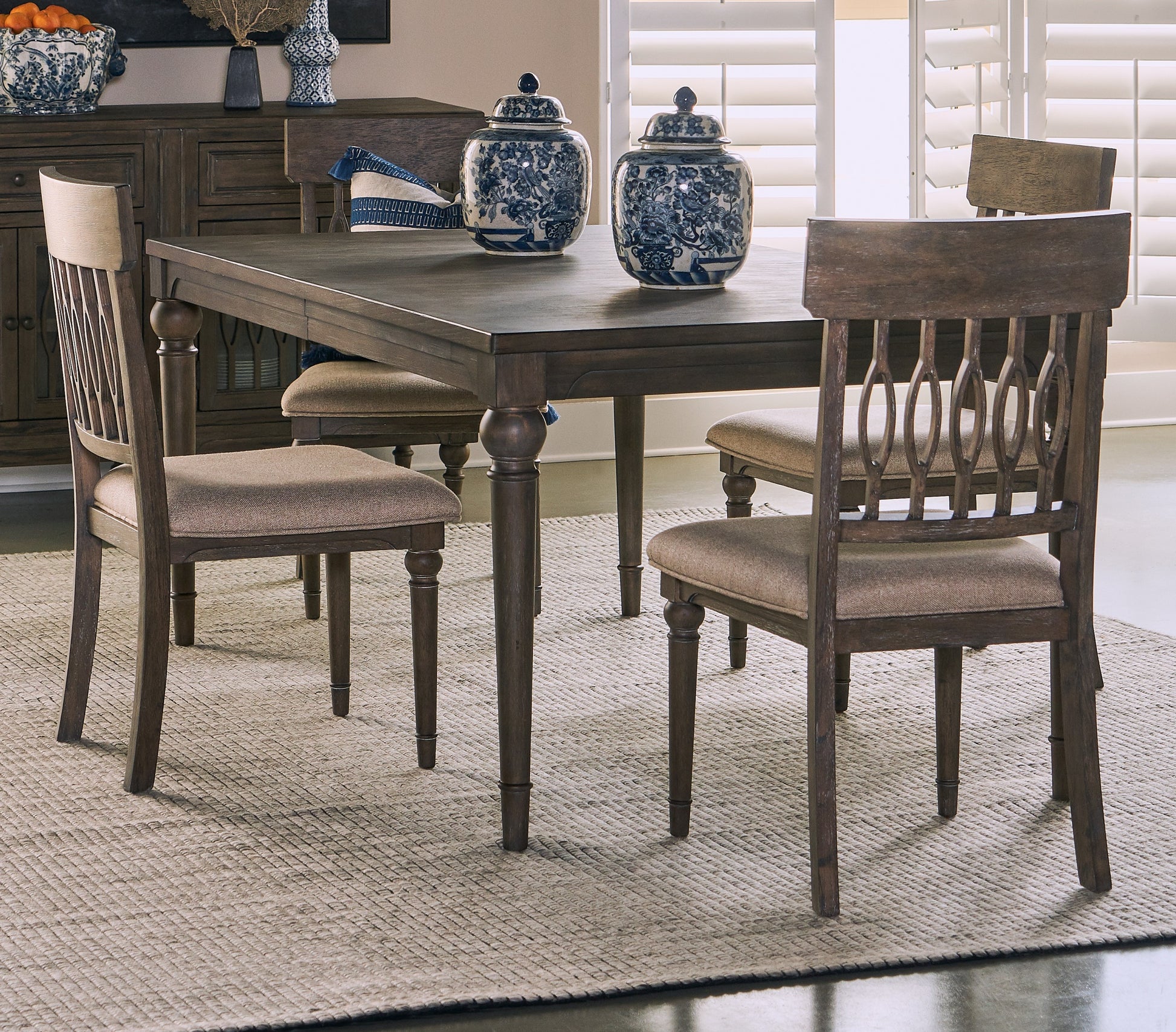 Middleton 72 Inch Dining Table, Extends To 90 Inches, Vintage Hazel Finish Greige Seats 8 Gray Dining Room European,Modern,Transitional Freestanding Poplar Rectangular Kitchen & Dining Tables Rectangular Wood