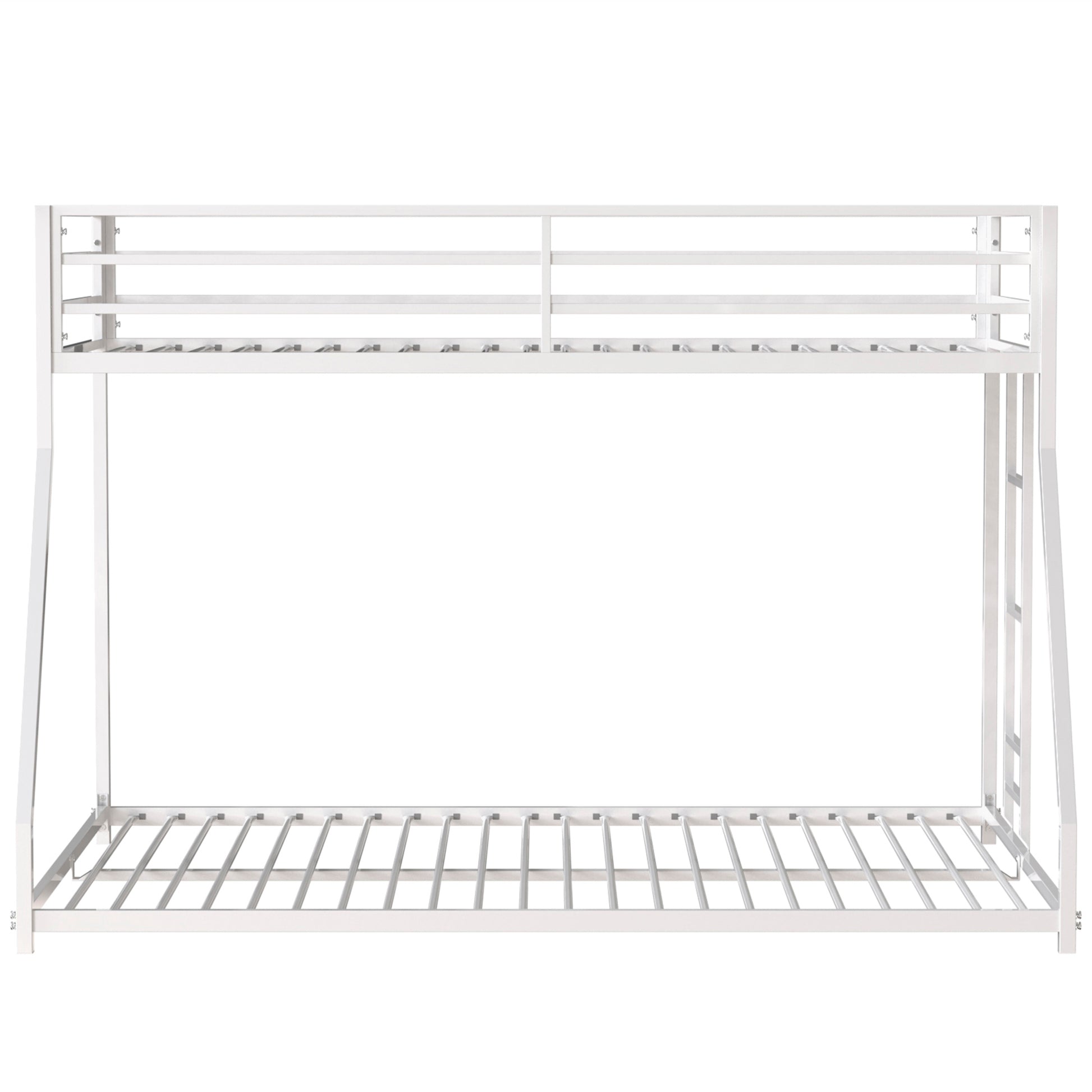 Adam Twin Over Full Metal Bunk, White Full Box Spring Not Required White Metal Bedroom Bunk Metal Metal