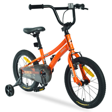 Kids Bike,16 Inch Kids' Bicycle With Training Wheels For Boys Age 4 7 Years,Multiple Colors Cycling Orange Garden & Outdoor Steel