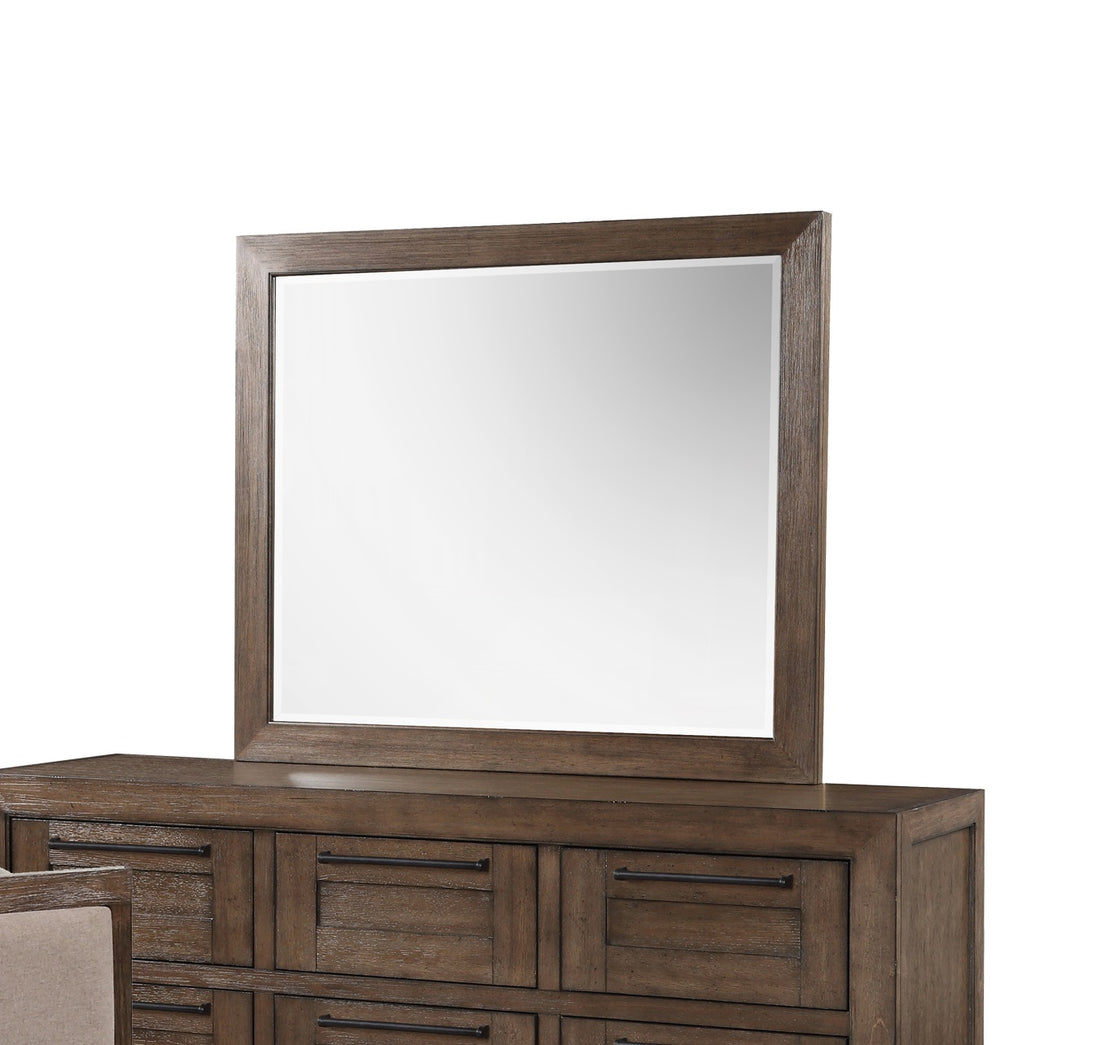 Arcadia Mirror, No Assembly Required, Old Forest Glen Finish Brown Brown Bedroom Rustic Pine Pine