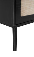 5 Drawer Cabinet, Accent Storage Cabinet, Suitable For Living Room, Bedroom, Dining Room, Study Black Mdf