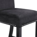 5 Piece Dining Table And Chair Set, Wooden Dining Table And Chair With 4 Chairs For Small Spaces, Modern Square Counter Height Dining Table, Compact Mid Century Modern Home Table And Chair Set, Uphols Black Gray Solid Wood Mdf