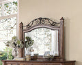 Barclay Mirror, No Assembly Required, Rustic Acacia Finish Brown Traditional Acacia Wood