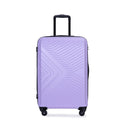 3 Piece Luggage Sets Abs Lightweight Suitcase With Two Hooks, Spinner Wheels, Tsa Lock, 20 24 28 , Light Purple Light Purple Abs