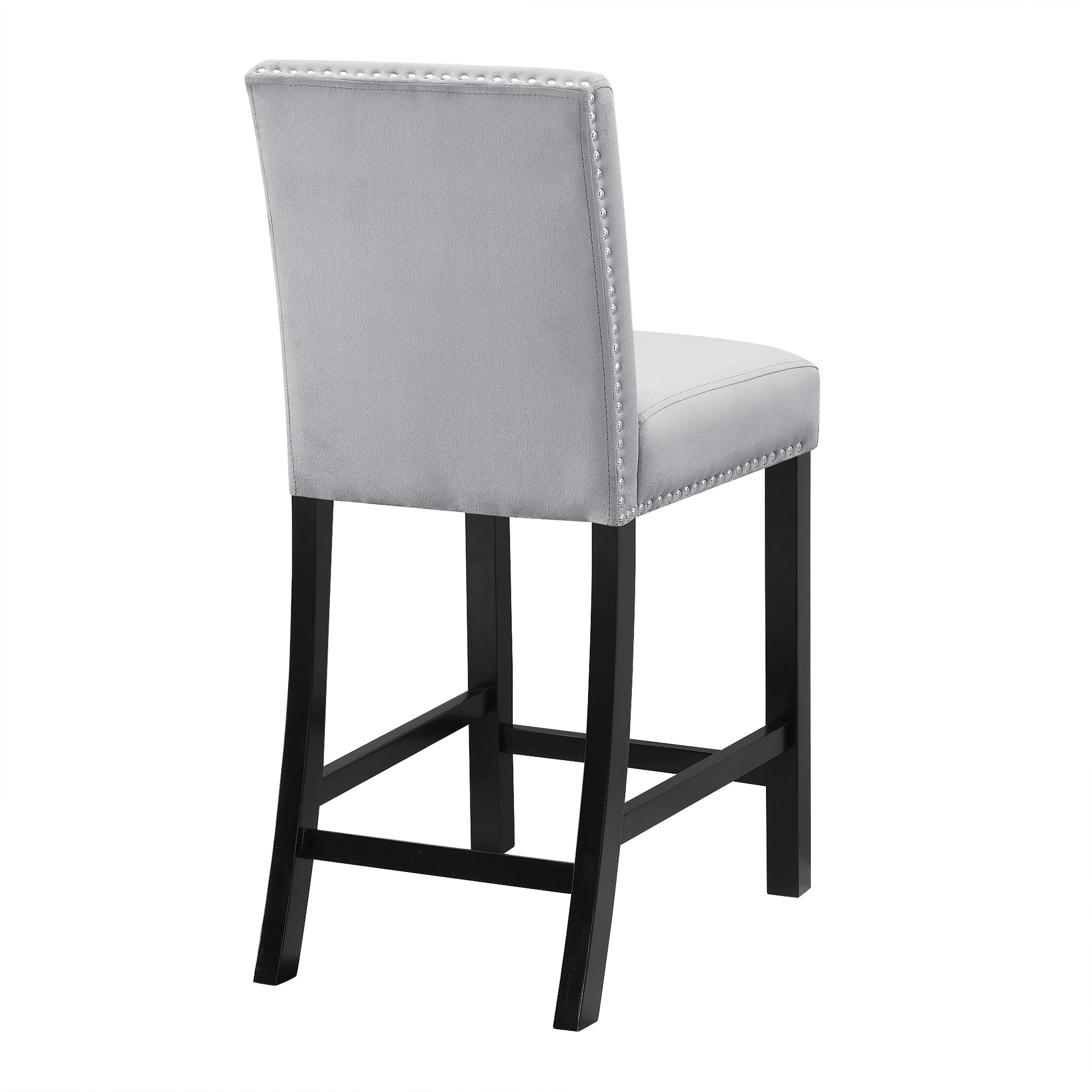5 Piece Dining Table And Chair Set, Wooden Dining Table And Chair With 4 Chairs For Small Spaces, Modern Square Counter Height Dining Table, Compact Mid Century Modern Home Table And Chair Set, Uphols Black Gray Solid Wood Mdf