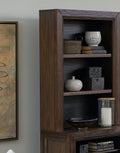 Branson Bookcase Pier, No Assembly Required, Two Tone Finish 3 Brown Brown Library Primary Living Space Closed Back Wood American Design,Transitional Pine Pine