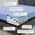 12 Inch Refresh Hybrid Cooling Gelcare Memory Foam And Coil Adult Mattress, Queen Size Blue Bedroom Foam Spring