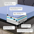 12 Inch Refresh Hybrid Cooling Gelcare Memory Foam And Coil Kids Mattress, Twin Xl Size Blue Bedroom Foam Spring