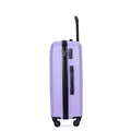 3 Piece Luggage Sets Abs Lightweight Suitcase With Two Hooks, Spinner Wheels, Tsa Lock, 20 24 28 , Light Purple Light Purple Abs