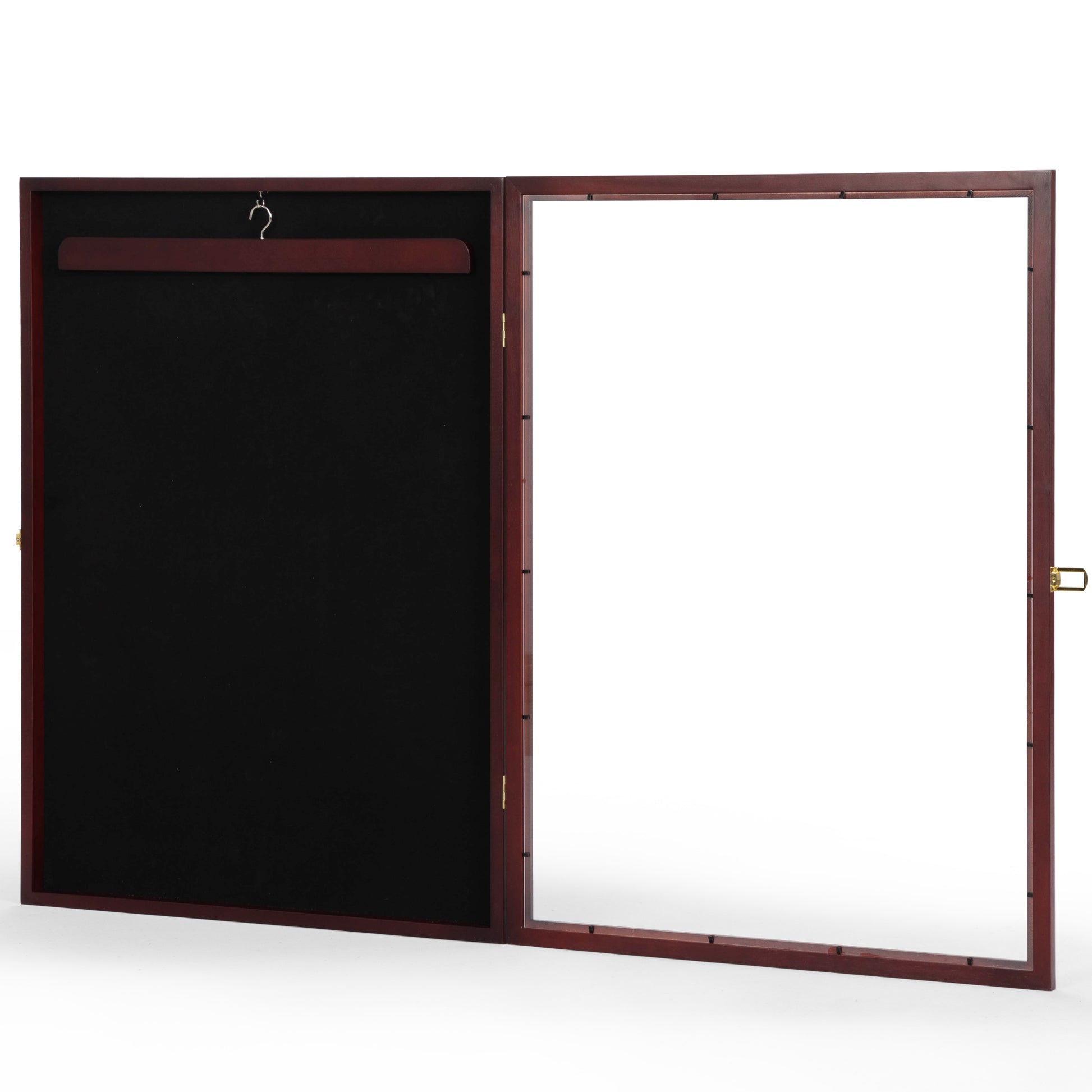 Jersey Frame Display Case With Lengthened Hanger For Baseball Basketball Football Hockey Sport Shirt And Uniform, Brown Brown Pine