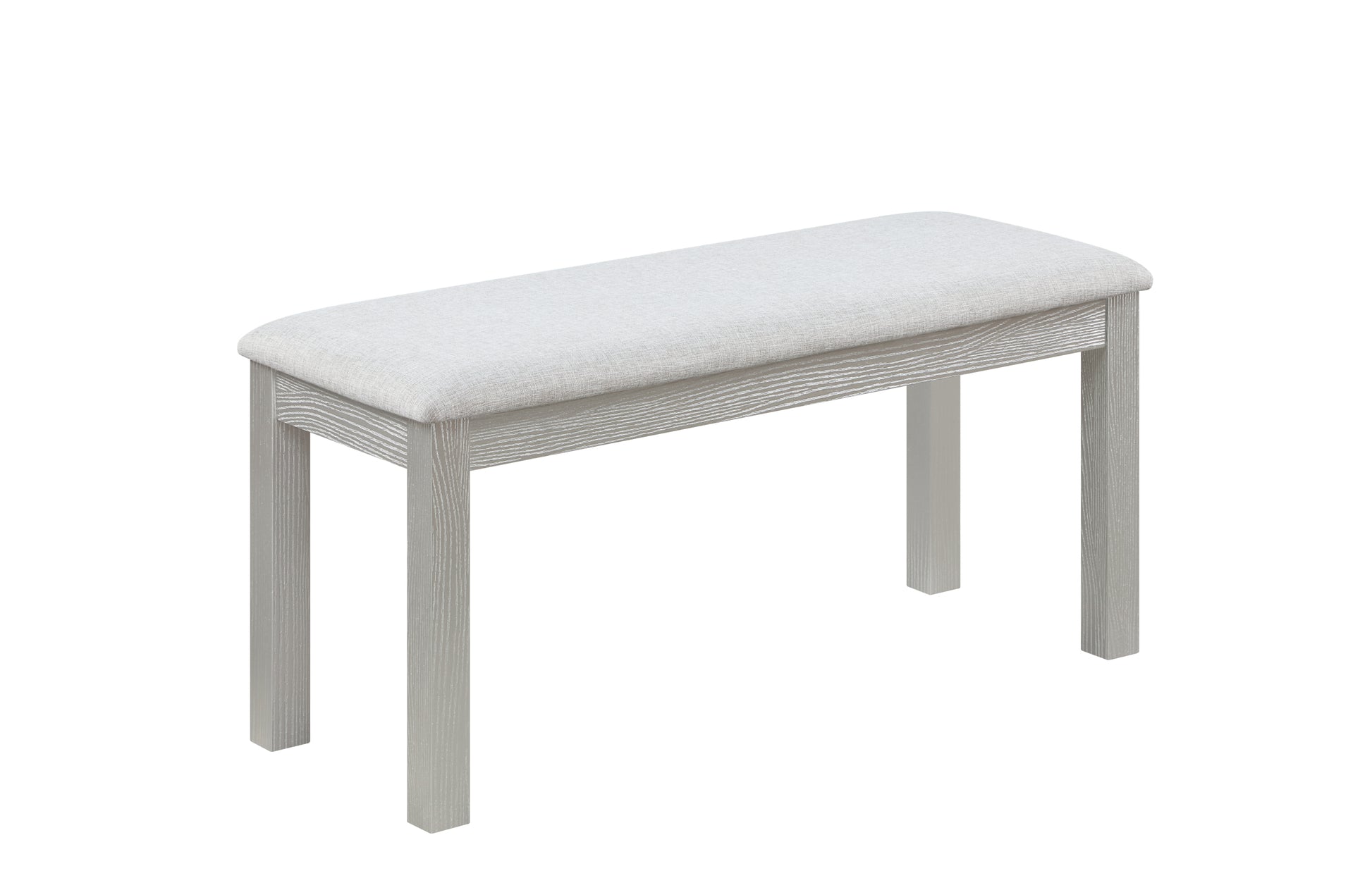 Wooden Dining Rectangular Table With Bench, Kitchen Table With Bench For Small Space, 6 Person Dining Table, Silver Grey Beige Silver Gray Seats 6 Dining Room Rectangular 4 Leg Rectangular Dining Table With Chair And Bench Solid Wood Mdf