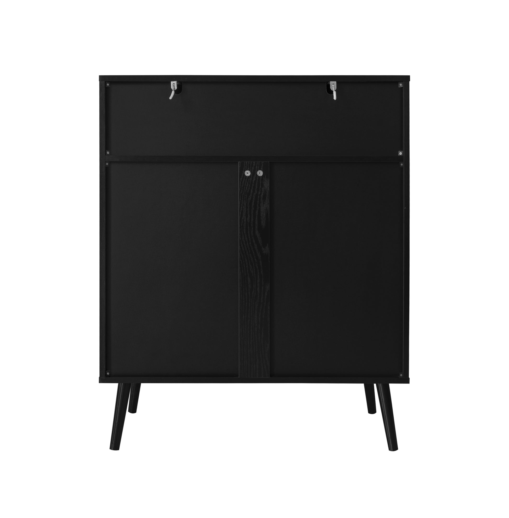 5 Drawer Cabinet, Accent Storage Cabinet, Suitable For Living Room, Bedroom, Dining Room, Study Black Mdf