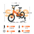 Kids Bike,16 Inch Kids' Bicycle With Training Wheels For Boys Age 4 7 Years,Multiple Colors Cycling Orange Garden & Outdoor Steel