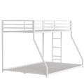 Adam Twin Over Full Metal Bunk, White Full Box Spring Not Required White Metal Bedroom Bunk Metal Metal