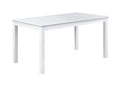 Wooden Dining Rectangular Table With Bench, Kitchen Table With Bench For Small Space, 6 Person Dining Table, White Beige White Seats 6 Dining Room Rectangular 4 Leg Rectangular Dining Table With Chair And Bench Solid Wood Mdf