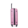 3 Piece Luggage Sets Abs Lightweight Suitcase With Two Hooks, Spinner Wheels, Tsa Lock, 20 24 28 , Pink Pink Abs