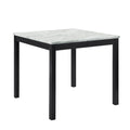 5 Piece Dining Table And Chair Set, Wooden Dining Table And Chair With 4 Chairs For Small Spaces, Modern Square Counter Height Dining Table, Compact Mid Century Modern Home Table And Chair Set, Uphols Black Gray Solid Wood Mdf