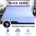 12 Inch Refresh Flex Head Hybrid Cooling Fast Responding Latex Foam And Coil Mattress, King Size Blue Bedroom Foam Spring King