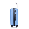 3 Piece Luggage Sets Abs Lightweight Suitcase With Two Hooks, Spinner Wheels, Tsa Lock, 20 24 28 Light Blue Light Blue Abs