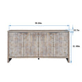 Accent Cabinet Farmhouse Style 4 Door Wooden Cabinet Sideboard Buffet Server Cabinet Storage Cabinet, For Living Room, Entryway, Hallway, Office, Kitchen And Dining Room, Natural Wood Wash Natural