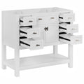 36'' Bathroom Vanity Without Top Sink, White Cabinet Only, Modern Bathroom Storage Cabinet With 2 Soft Closing Doors And 6 Drawers Not Include Bathroom Vanity Sink 4 White 2 1 Soft Close Doors