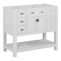 36'' Bathroom Vanity Without Top Sink, White Cabinet Only, Modern Bathroom Storage Cabinet With 2 Soft Closing Doors And 6 Drawers Not Include Bathroom Vanity Sink 4 White 2 1 Soft Close Doors