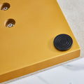 A Modern Minimalist Style Foyer Table With White Tabletop, Gold Bracket, And Bottom Plate, Enhancing The Beauty And Artistic Atmosphere Of The Home, Suitable For The Foyer Fxg White Gold Mdf