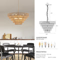 Same As W1340P155977 L1019 5 Bohemian Style Woven Pendant Light 23.6 Inch Rattan Ligh Large Rattan Pendant Light With 5 Tier Rattan Chandelier Wood Wood Farmhouse Iron