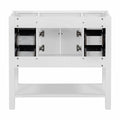 36'' Bathroom Vanity Without Top Sink, White Cabinet Only, Modern Bathroom Storage Cabinet With 2 Soft Closing Doors And 6 Drawers Not Include Bathroom Vanity Sink 4 White 2 1 Soft Close Doors