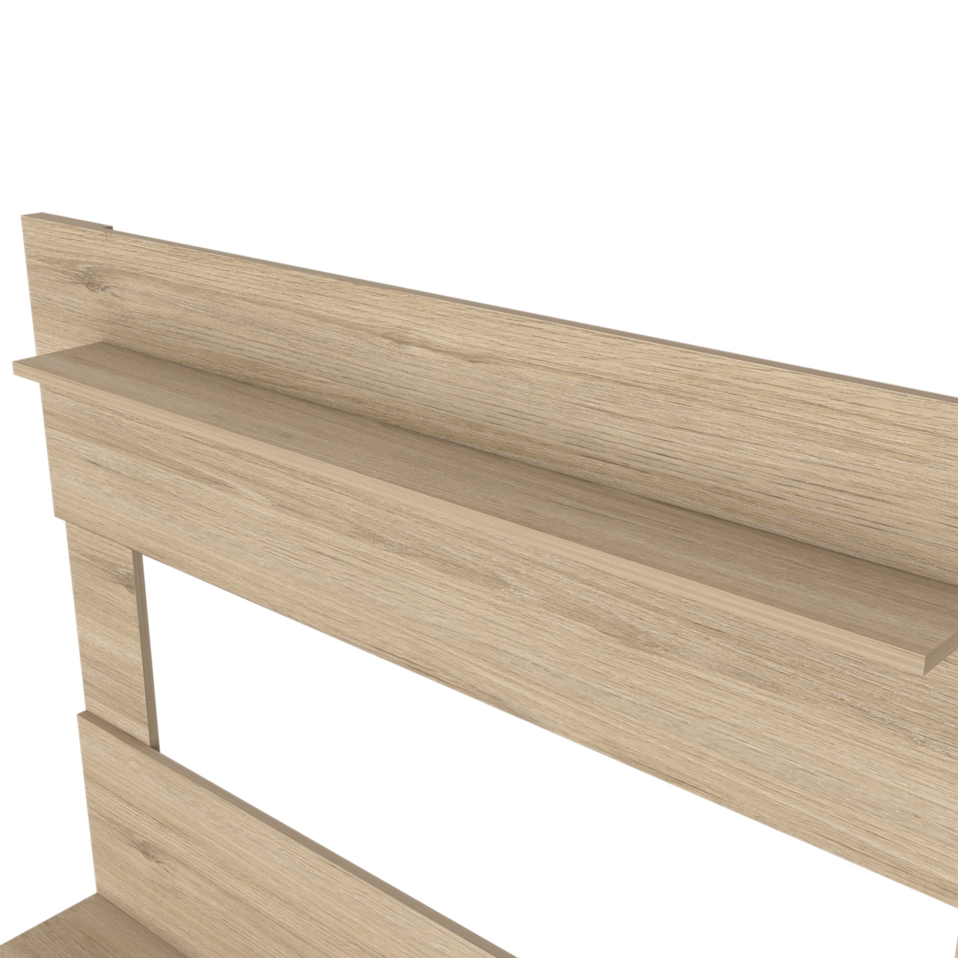 Floating Entertainment Center For Tv S Up 55", Space For Tv, One Superior Shelf, Two Shelves, Light Pine Beige 50 59 Inches Particle Board Particle Board