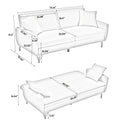 74.41 Inch Teddy Velvet Sofa Bed With Separate Adjustment Backrest And Storage Function Black Light Brown Velvet Wood Primary Living Space Medium Soft Loose Back Contemporary Eucalyptus Square Arms Foam Foam 2 Seat