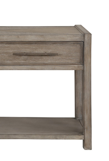 Cypress Lane 54 Inch Sofa Table, No Assembly Required, White Oak Finish Greige Gray Primary Living Space Modern,Transitional Freestanding Oak Rectangular Drawers Console Tables Rectangular Wood