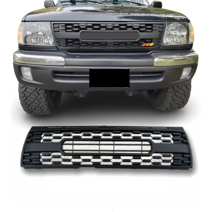 Grille Fits For 1St Gen 1997 1998 1999 2000 Toyota Tacoma Trd Pro Grille W Letters Matt Black Abs Abs