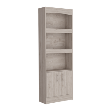 Durango Bookcase, Three Shelves, Double Door Cabinet Freestanding 3 4 Shelves Beige Primary Living Space Modern Mdf Engineered Wood