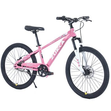 Mountain Bike,24 Inch Mtb For Boys And Girls Age 9 12 Years,Multiple Colors Cycling Pink Garden & Outdoor Steel