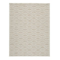 Rectangular Polypropylene Rug With Geometric Pattern, Medium, Beige Beige Fabric