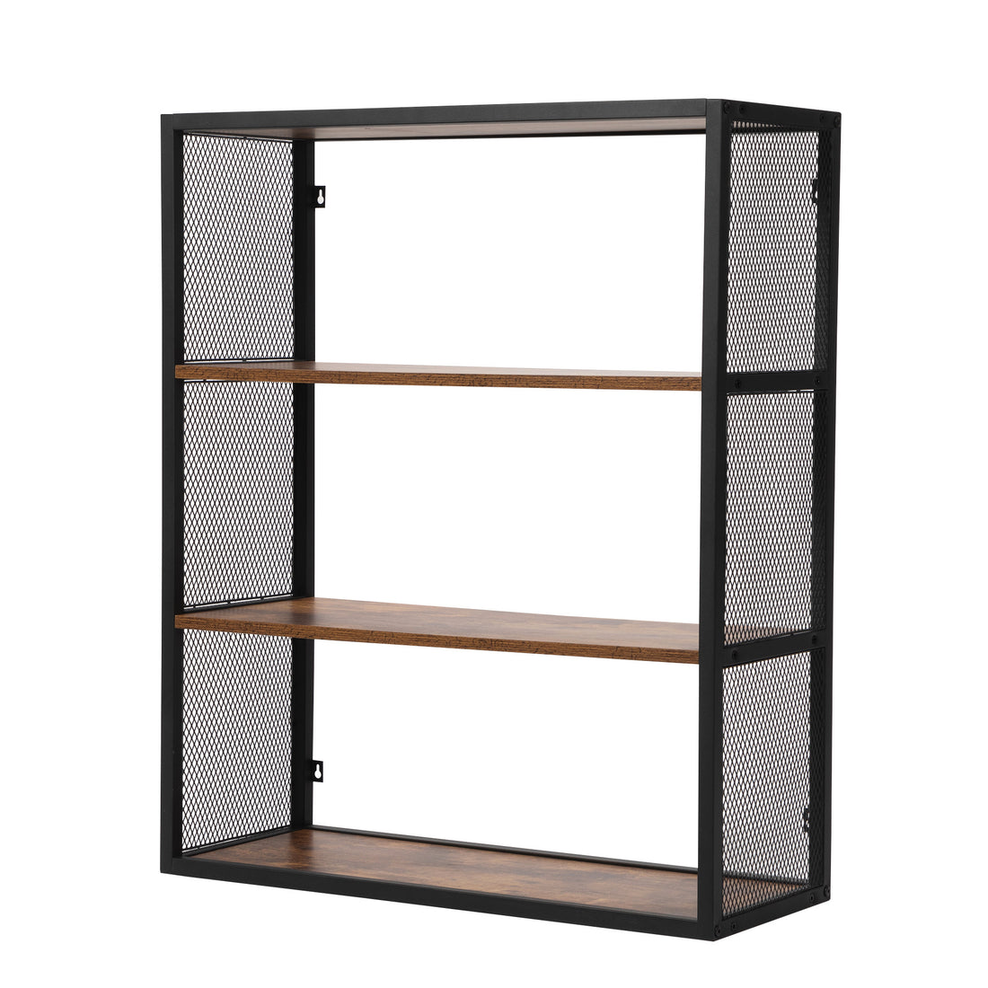 Three Layer Storage Rack Retro Brown Brown Mdf